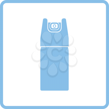 Pepper spray icon. Blue frame design. Vector illustration.