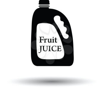 Fruit juice canister icon. White background with shadow design. Vector illustration.