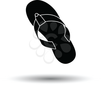 Flip flop icon. White background with shadow design. Vector illustration.