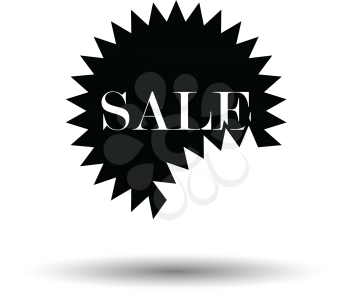 Sale tag icon. White background with shadow design. Vector illustration.