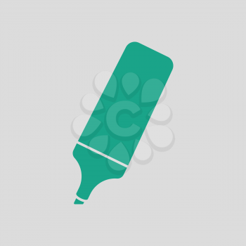 Marker icon. Gray background with green. Vector illustration.