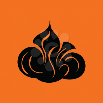 Shaving foam icon. Orange background with black. Vector illustration.