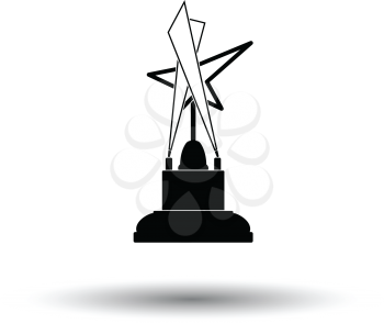 Cinema award icon. White background with shadow design. Vector illustration.