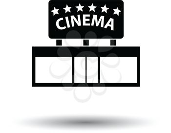 Cinema entrance icon. White background with shadow design. Vector illustration.