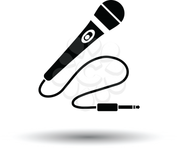 Karaoke microphone  icon. White background with shadow design. Vector illustration.