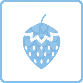 Strawberry icon. Blue frame design. Vector illustration.