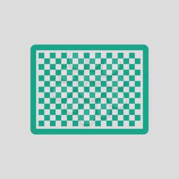 Icon of photo camera sensor. Gray background with green. Vector illustration.