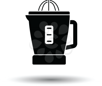 Citrus juicer machine icon. White background with shadow design. Vector illustration.