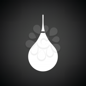 Enema icon. Black background with white. Vector illustration.