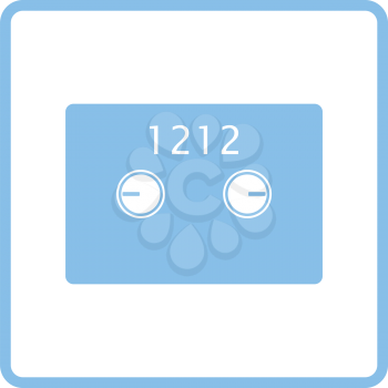Safe cell icon. Blue frame design. Vector illustration.