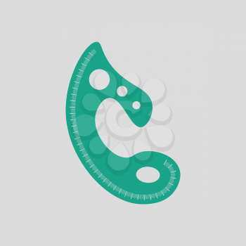 Tailor templet icon. Gray background with green. Vector illustration.