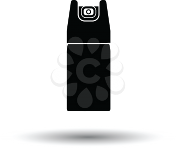 Pepper spray icon. White background with shadow design. Vector illustration.