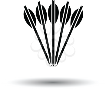 Crossbow bolts icon. White background with shadow design. Vector illustration.