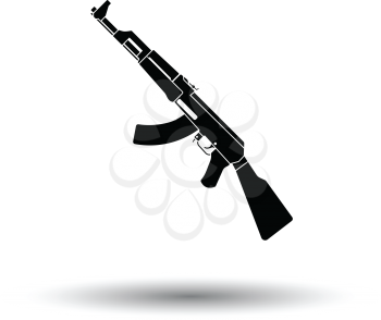 Russian weapon rifle icon. White background with shadow design. Vector illustration.