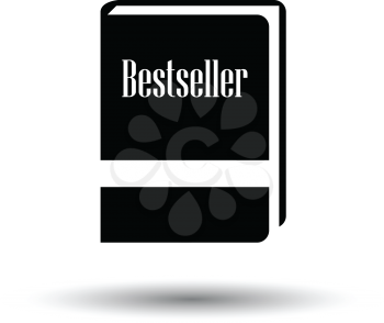 Bestseller book icon. White background with shadow design. Vector illustration.