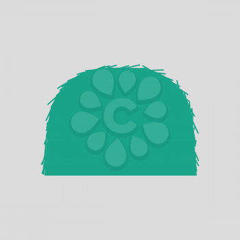 Hay stack icon. Gray background with green. Vector illustration.