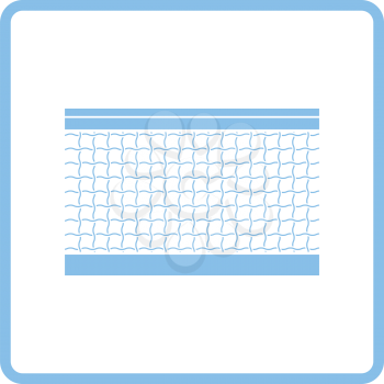 Tennis net icon. Blue frame design. Vector illustration.