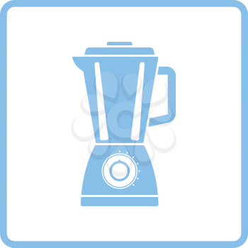 Kitchen blender icon. Blue frame design. Vector illustration.