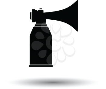 Football fans air horn aerosol icon. White background with shadow design. Vector illustration.