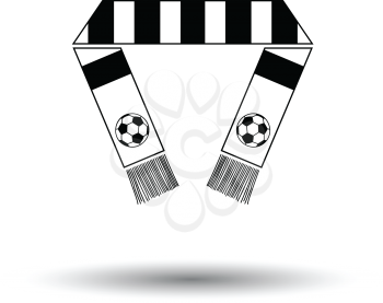 Football fans scarf icon. White background with shadow design. Vector illustration.