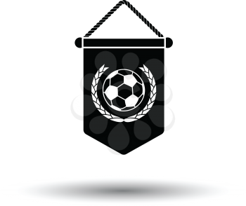 Football pennant icon. White background with shadow design. Vector illustration.