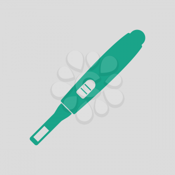 Pregnancy test icon. Gray background with green. Vector illustration.