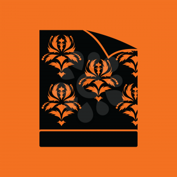 Wallpaper icon. Orange background with black. Vector illustration.