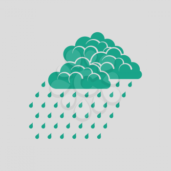 Rainfall icon. Gray background with green. Vector illustration.