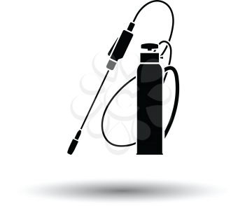 Garden sprayer icon. White background with shadow design. Vector illustration.