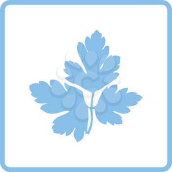 Parsley icon. Blue frame design. Vector illustration.