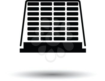 Icon of construction pallet . White background with shadow design. Vector illustration.