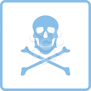 Icon of poison from skill and bones. White background with shadow design. Vector illustration.
