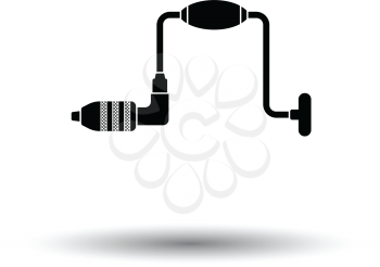 Auger icon. White background with shadow design. Vector illustration.