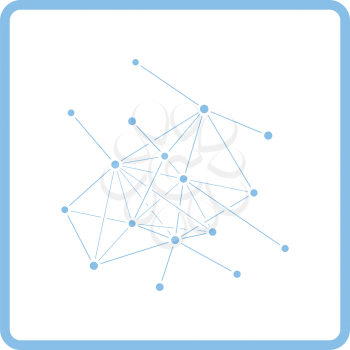 Connection net icon. Blue frame design. Vector illustration.