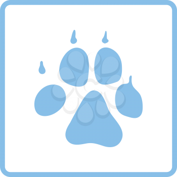 Dog trail icon. Blue frame design. Vector illustration.