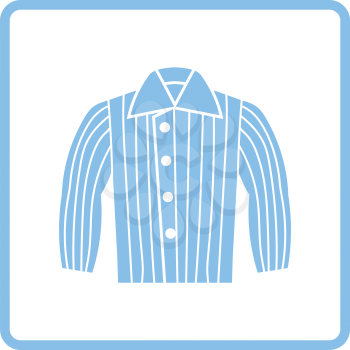 Dog trainig jacket icon. Blue frame design. Vector illustration.