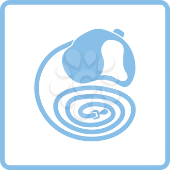 Dog lead icon. Blue frame design. Vector illustration.
