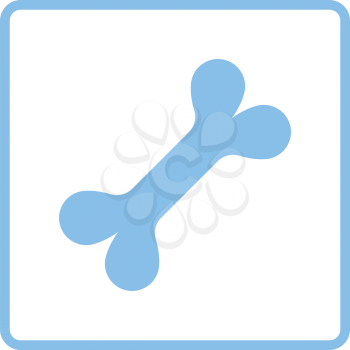 Dog food bone icon. Blue frame design. Vector illustration.