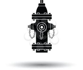 Fire hydrant icon. White background with shadow design. Vector illustration.