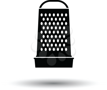 Kitchen grater icon. White background with shadow design. Vector illustration.