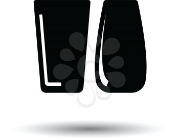 Two glasses icon. White background with shadow design. Vector illustration.