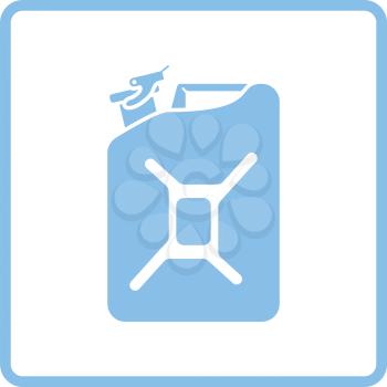 Fuel canister icon. Blue frame design. Vector illustration.