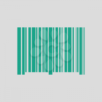 Bar code icon. Gray background with green. Vector illustration.