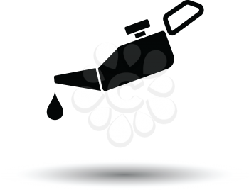 Oil canister icon. White background with shadow design. Vector illustration.