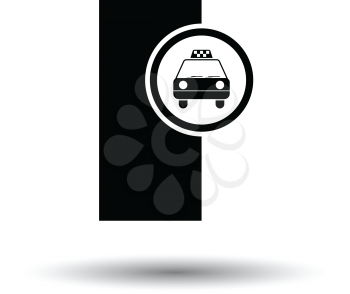 Taxi station icon. White background with shadow design. Vector illustration.