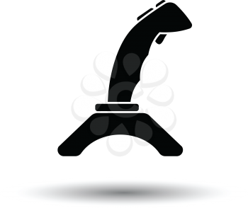 Joystick icon. Black background with white. Vector illustration.