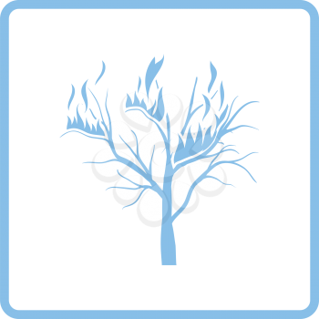 Wildfire icon. Blue frame design. Vector illustration.