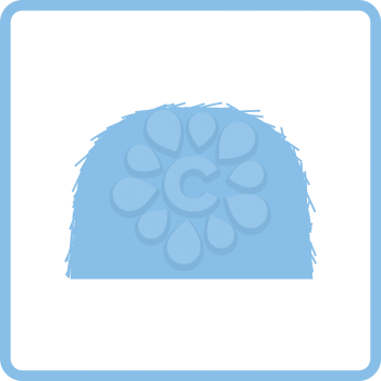 Hay stack icon. Blue frame design. Vector illustration.