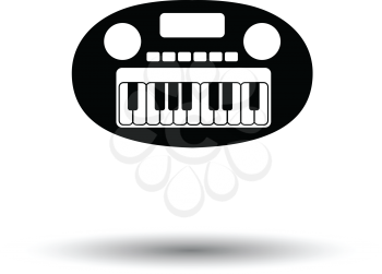 Synthesizer toy ico. White background with shadow design. Vector illustration.