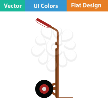 Warehouse trolley icon. Flat design. Vector illustration.